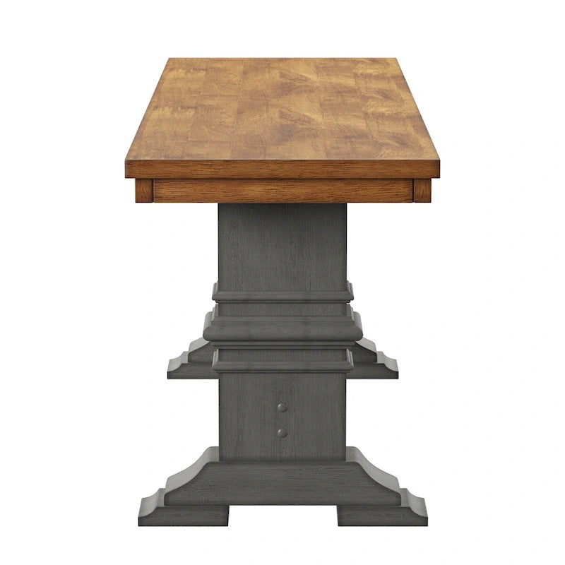 Panca da pranzo in legno con gambe a cavalletto bicolore Eleanor di iNSPIRE Q Classic