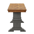 Panca da pranzo in legno con gambe a cavalletto bicolore Eleanor di iNSPIRE Q Classic
