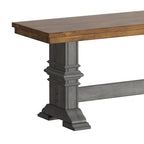 Panca da pranzo in legno con gambe a cavalletto bicolore Eleanor di iNSPIRE Q Classic