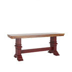 Panca da pranzo in legno con gambe a cavalletto bicolore Eleanor di iNSPIRE Q Classic