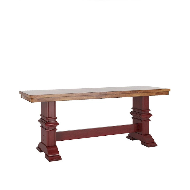Panca da pranzo in legno con gambe a cavalletto bicolore Eleanor di iNSPIRE Q Classic