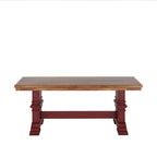 Panca da pranzo in legno con gambe a cavalletto bicolore Eleanor di iNSPIRE Q Classic