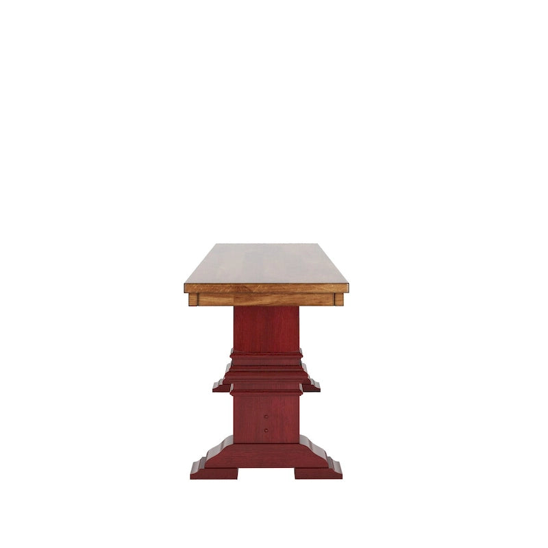 Panca da pranzo in legno con gambe a cavalletto bicolore Eleanor di iNSPIRE Q Classic