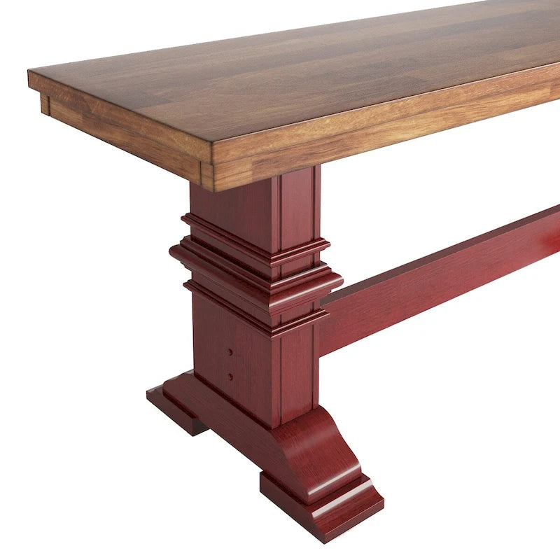 Panca da pranzo in legno con gambe a cavalletto bicolore Eleanor di iNSPIRE Q Classic
