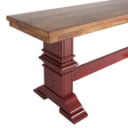 Panca da pranzo in legno con gambe a cavalletto bicolore Eleanor di iNSPIRE Q Classic
