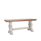 Panca da pranzo in legno con gambe a cavalletto bicolore Eleanor di iNSPIRE Q Classic