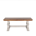 Panca da pranzo in legno con gambe a cavalletto bicolore Eleanor di iNSPIRE Q Classic
