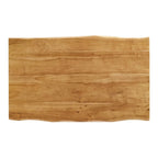 Table à manger Viggo 60 en bois d'acacia massif bord naturel - Noir naturel