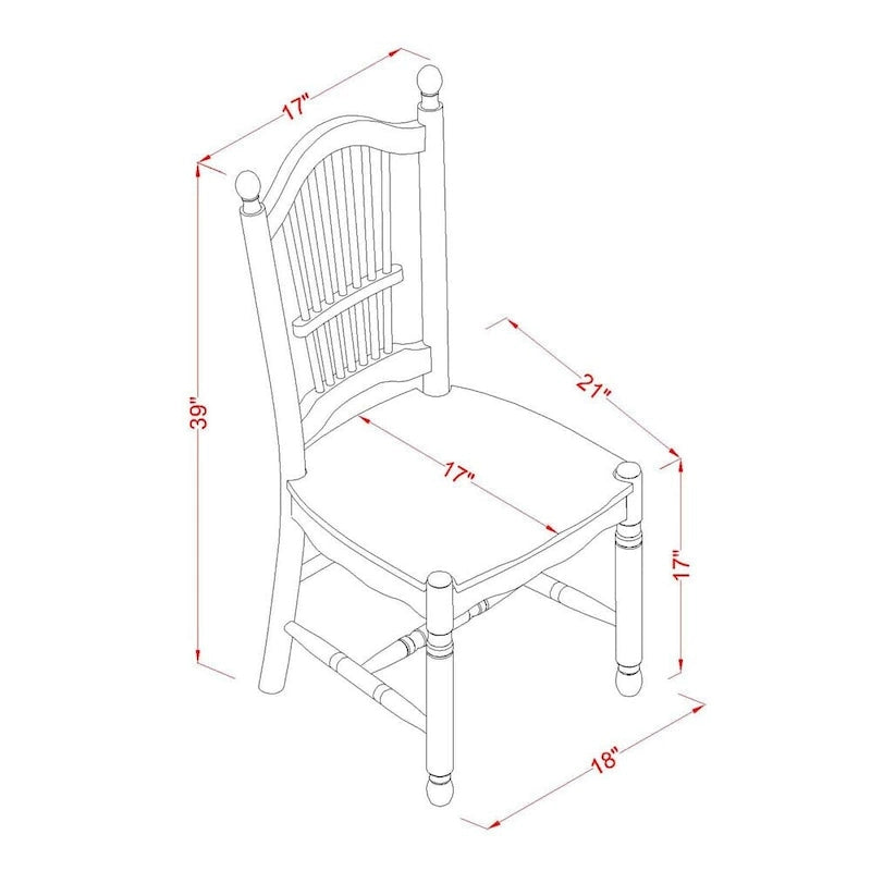 East West Furniture Ensemble de table de cuisine - une table de salle à manger ronde et des chaises de salle à manger, Acajou (Options de pièces)