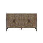 Madia in Legno a 4 Ante con Tessitura Spigata, Mobiletto Vintage American Country