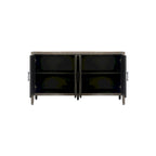 Madia in Legno a 4 Ante con Tessitura Spigata, Mobiletto Vintage American Country