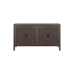 Madia in Legno a 4 Ante con Tessitura Spigata, Mobiletto Vintage American Country