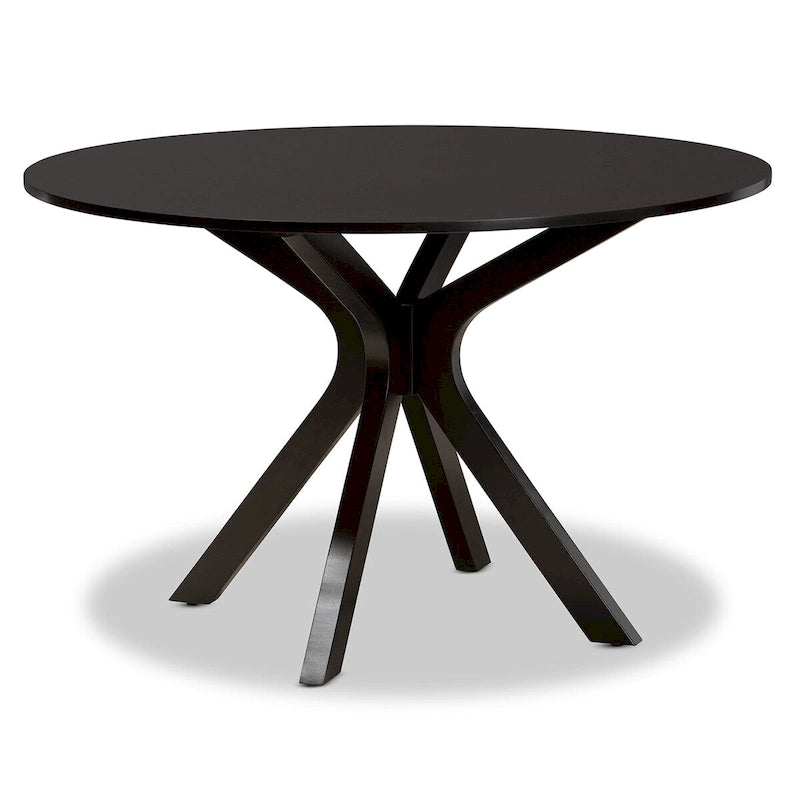 Tavolo da pranzo rotondo Kenji moderno e contemporaneo, larghezza 114 cm