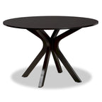 Tavolo da pranzo rotondo Kenji moderno e contemporaneo, larghezza 114 cm