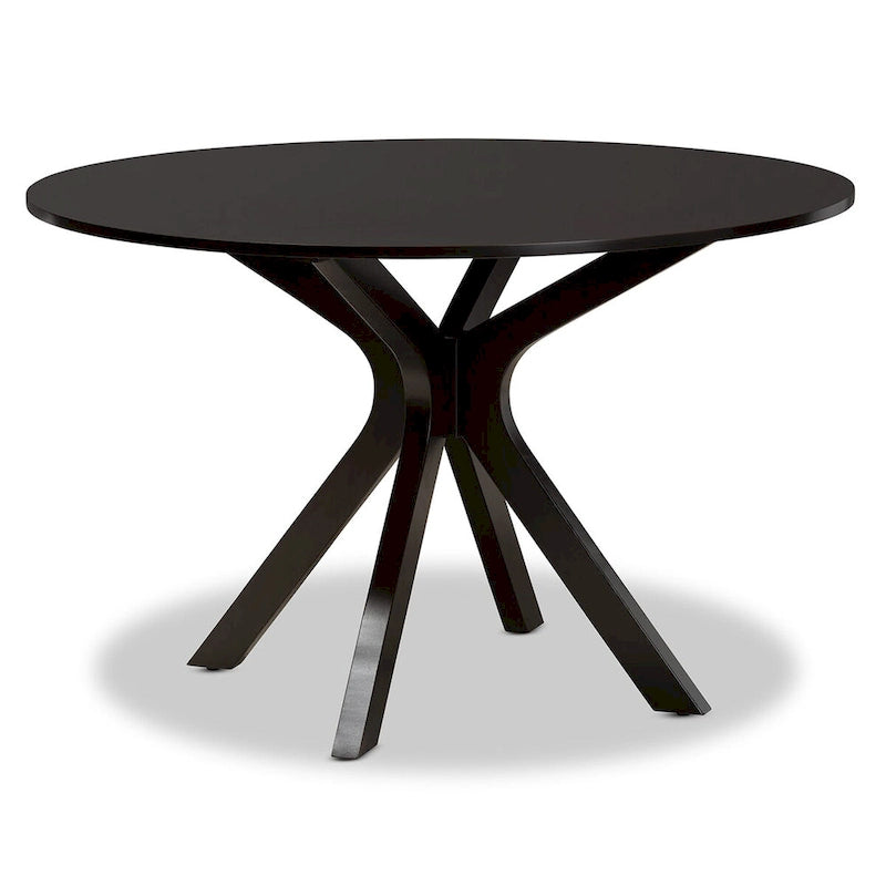 Tavolo da pranzo rotondo Kenji moderno e contemporaneo, larghezza 114 cm