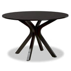 Tavolo da pranzo rotondo Kenji moderno e contemporaneo, larghezza 114 cm