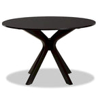 Tavolo da pranzo rotondo Kenji moderno e contemporaneo, larghezza 114 cm