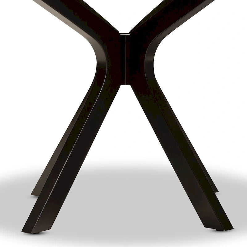 Tavolo da pranzo rotondo Kenji moderno e contemporaneo, larghezza 114 cm