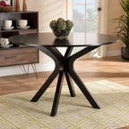 Tavolo da pranzo rotondo Kenji moderno e contemporaneo, larghezza 114 cm