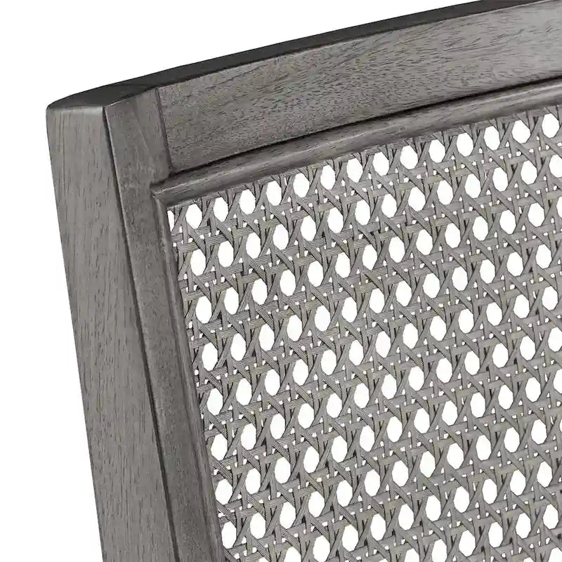 Chaises de salle à manger Eleanor en lin beige et rotin (lot de 2) par iNSPIRE Q Classic
