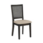 Chaises de salle à manger Eleanor en lin beige et rotin (lot de 2) par iNSPIRE Q Classic