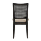 Chaises de salle à manger Eleanor en lin beige et rotin (lot de 2) par iNSPIRE Q Classic
