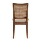 Chaises de salle à manger Eleanor en lin beige et rotin (lot de 2) par iNSPIRE Q Classic