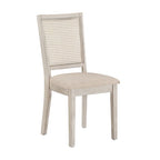 Chaises de salle à manger Eleanor en lin beige et rotin (lot de 2) par iNSPIRE Q Classic