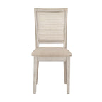 Chaises de salle à manger Eleanor en lin beige et rotin (lot de 2) par iNSPIRE Q Classic