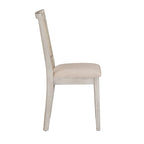 Chaises de salle à manger Eleanor en lin beige et rotin (lot de 2) par iNSPIRE Q Classic
