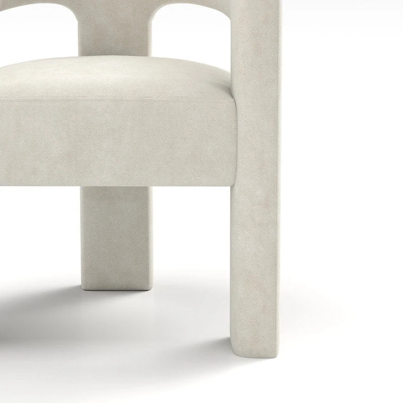 Sedia da pranzo moderna e glamour in velluto SEYNAR, sedia d'accento con schienale aperto, set da 2