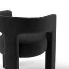Sedia da pranzo moderna e glamour in velluto SEYNAR, sedia d'accento con schienale aperto, set da 2