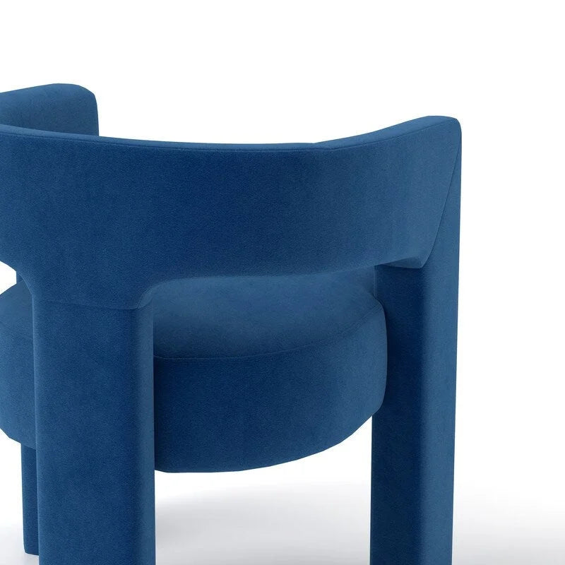 Sedia da pranzo moderna e glamour in velluto SEYNAR, sedia d'accento con schienale aperto, set da 2