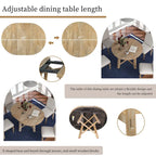 Tavolo da pranzo allungabile rotondo da fattoria con prolunga da 16 - Elegante tavolo da cucina in legno