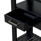 Console moderne avec 4 tiroirs et 2 étagères