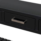 Console moderne avec 4 tiroirs et 2 étagères