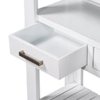 Console moderne avec 4 tiroirs et 2 étagères
