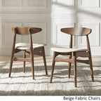 Set da pranzo rotondo con tavolo in vetro Nadine in noce scuro - Sedie con schienale curvo di iNSPIRE Q Modern