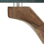 Set da pranzo rotondo con tavolo in vetro Nadine in noce scuro - Sedie con schienale curvo di iNSPIRE Q Modern