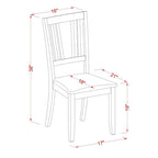 Set da pranzo East West Furniture Composto da un tavolo da pranzo rettangolare e sedie da pranzo con una panca (Opzioni di tipo di seduta della sedia)