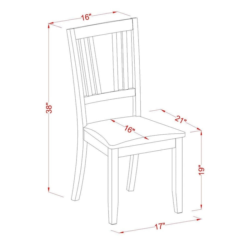 Set da pranzo East West Furniture Composto da un tavolo da pranzo rettangolare e sedie da pranzo con una panca (Opzioni di tipo di seduta della sedia)
