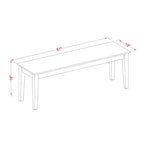Set da pranzo East West Furniture Composto da un tavolo da pranzo rettangolare e sedie da pranzo con una panca (Opzioni di tipo di seduta della sedia)