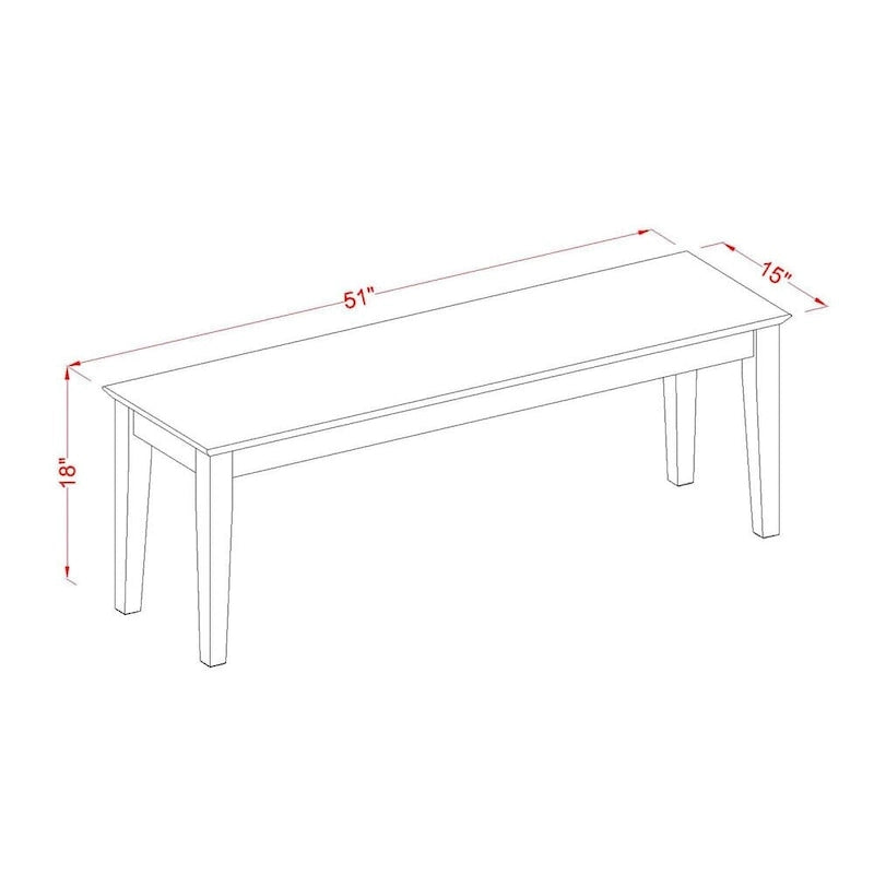 Set da pranzo East West Furniture Composto da un tavolo da pranzo rettangolare e sedie da pranzo con una panca (Opzioni di tipo di seduta della sedia)