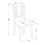 Set da pranzo East West Furniture Composto da un tavolo da pranzo rettangolare e sedie da pranzo con una panca (Opzioni di tipo di seduta della sedia)