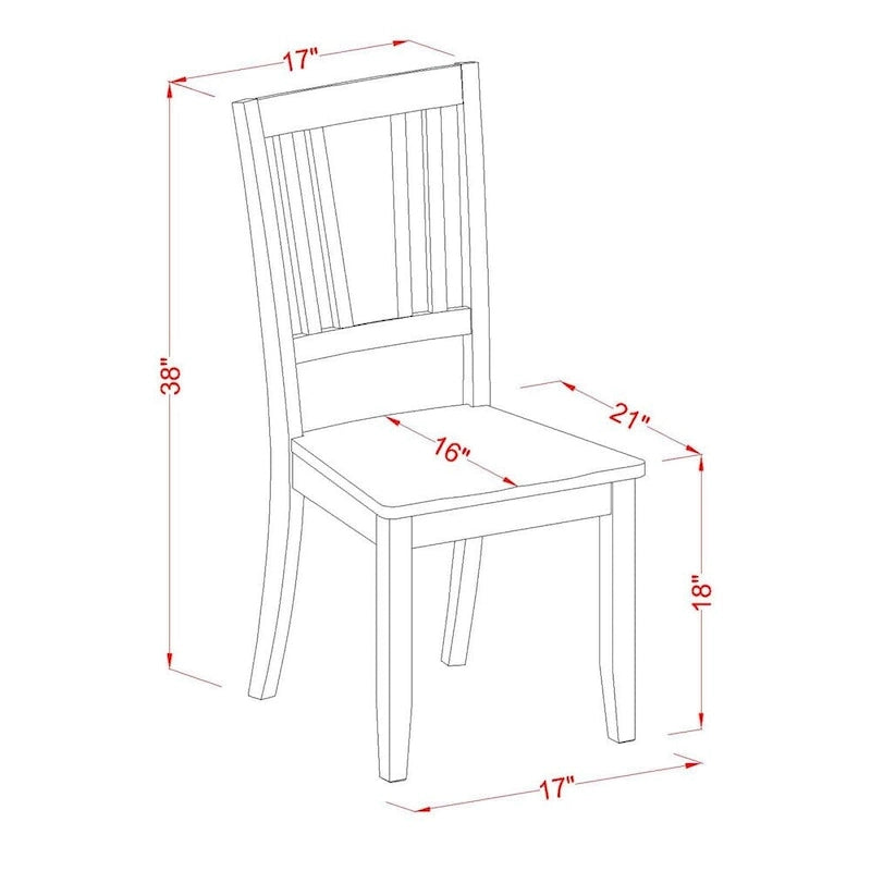 Set da pranzo East West Furniture Composto da un tavolo da pranzo rettangolare e sedie da pranzo con una panca (Opzioni di tipo di seduta della sedia)