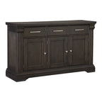 Madia Credenza Ruth da 60 pollici, 3 cassetti e 3 ante, Legno Marrone Rustico