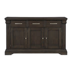 Madia Credenza Ruth da 60 pollici, 3 cassetti e 3 ante, Legno Marrone Rustico
