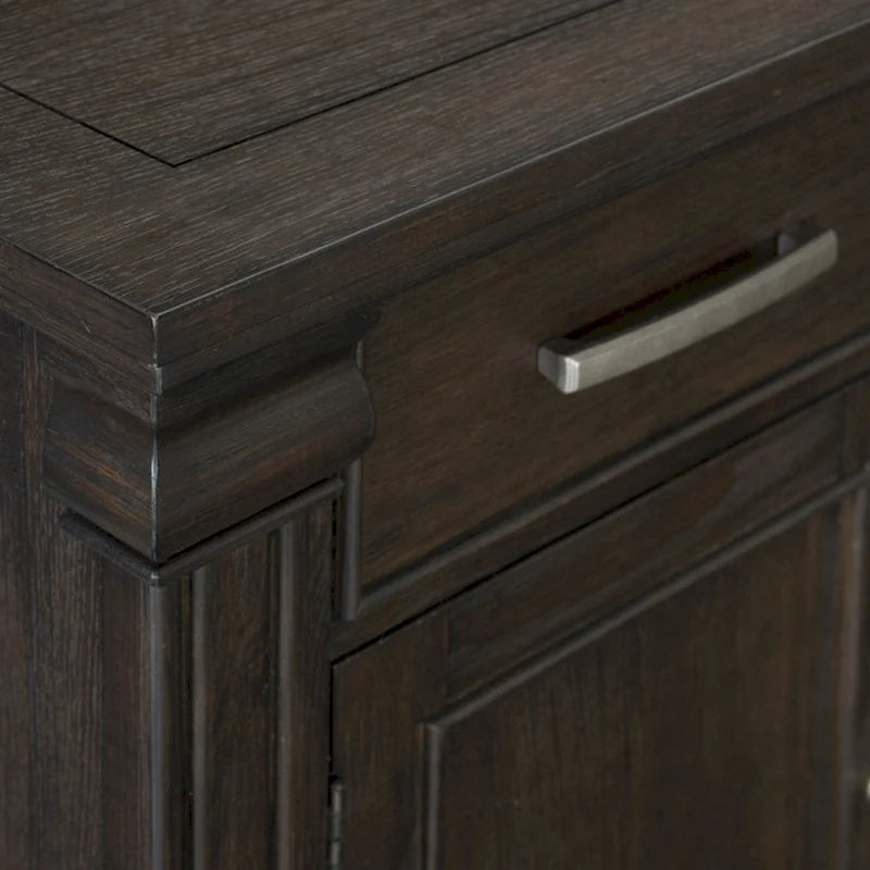 Madia Credenza Ruth da 60 pollici, 3 cassetti e 3 ante, Legno Marrone Rustico