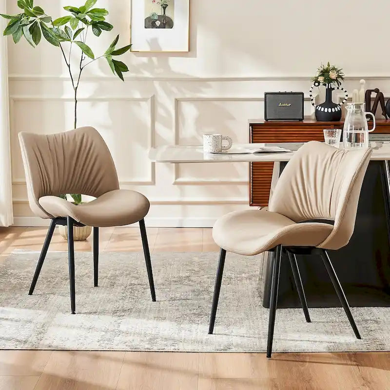 Chaises de cuisine modernes pour salle à manger, lot de 2, supportent jusqu'à 136 kg