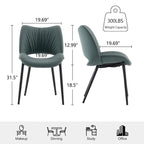 Chaises de cuisine modernes pour salle à manger, lot de 2, supportent jusqu'à 136 kg